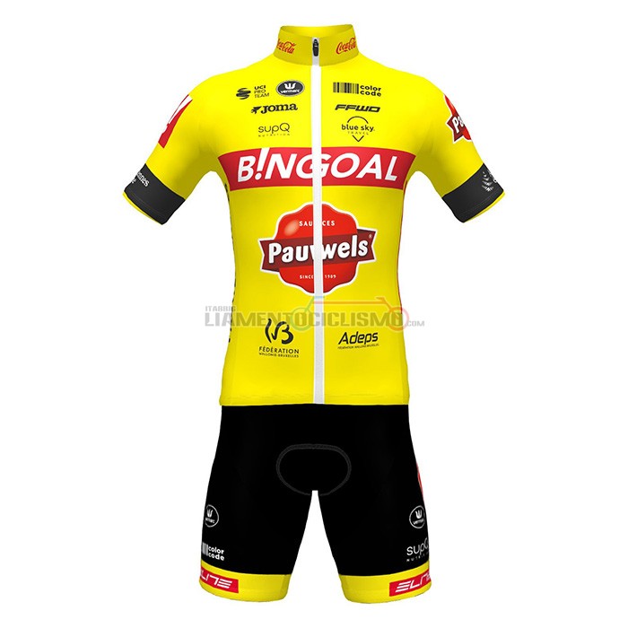 Abbigliamento Ciclismo Bingoal WB Manica Corta 2022 Giallo